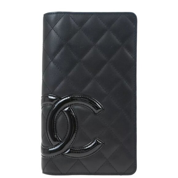 Chanel Black Calfskin Cambon Ligne Long Wallet 115060
